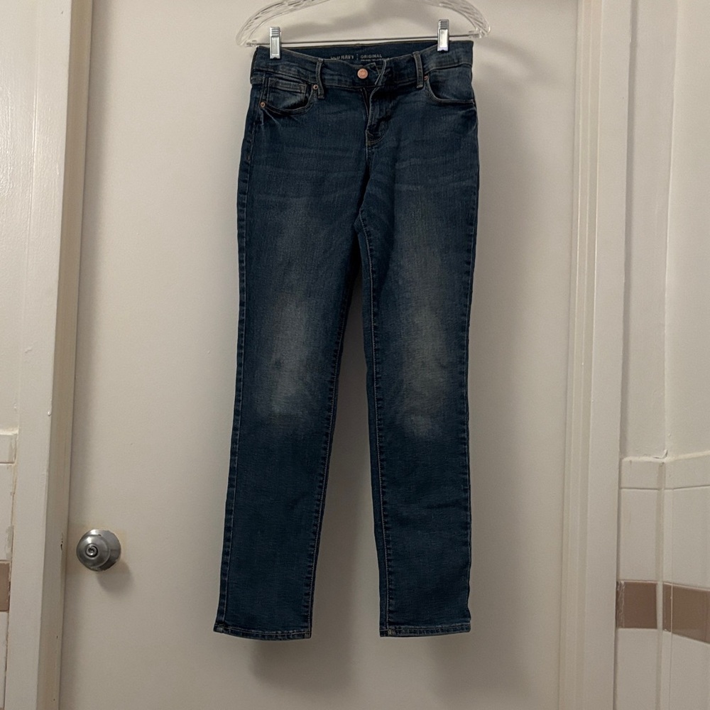 Old Navy Dark Blue Straight Leg Jeans